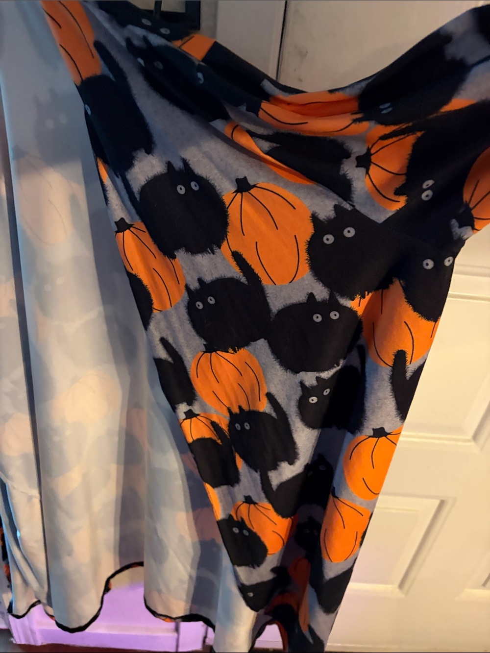Halloween Pumpkin & Black Cat cardigan Orange & Black